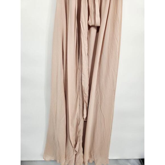 NWT Reformation Andee Halter Maxi Dress Size 4 CHAMPAGNE pink #2F502 - Picture 8 of 13